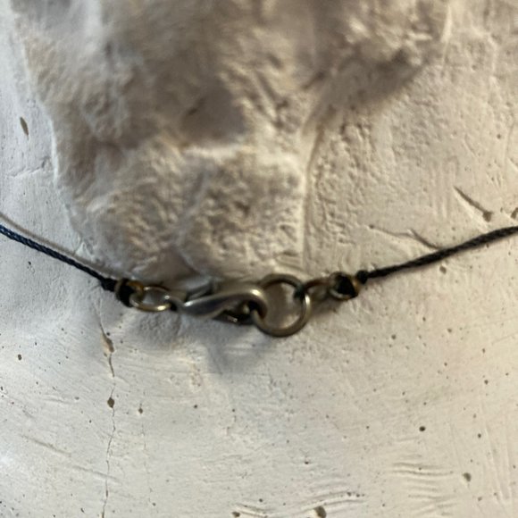 Black Hematite Stone and Black Rope Choker Necklace - Picture 6 of 6